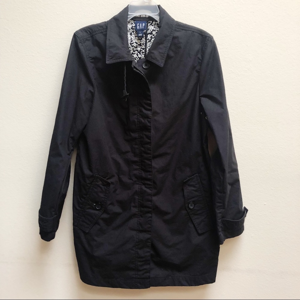 Gap Black Trench Coat